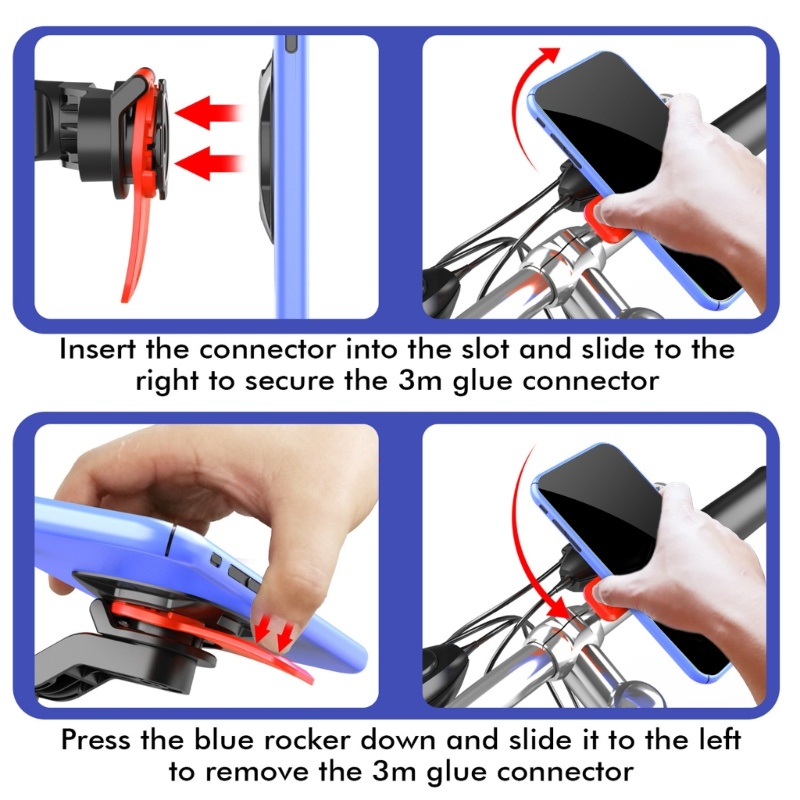 Cre Stang Motor Phone Stand Bracket Base Dudukan Hp Shockproof Anti Geser Skuter Adjustable Phone Hold