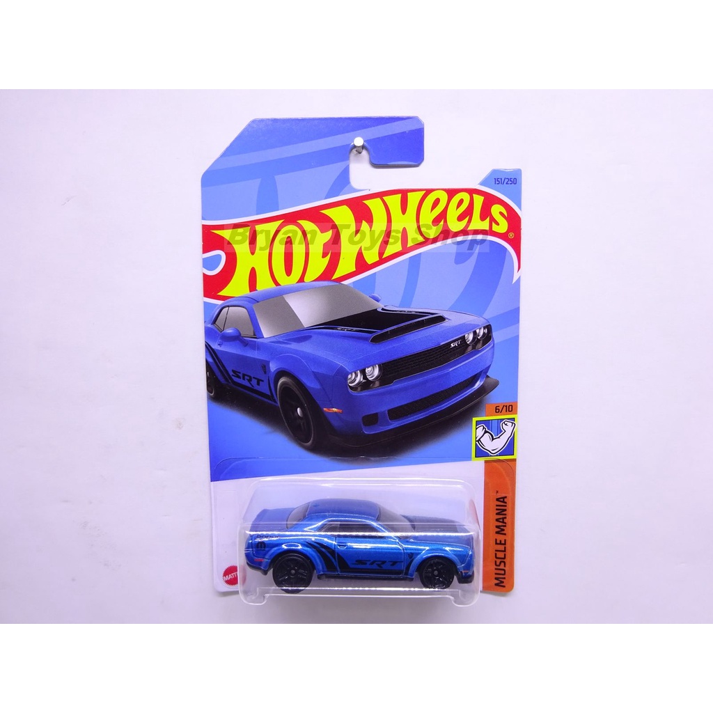 Hot Wheels 18 Dodge Challenger SRT Demon Biru