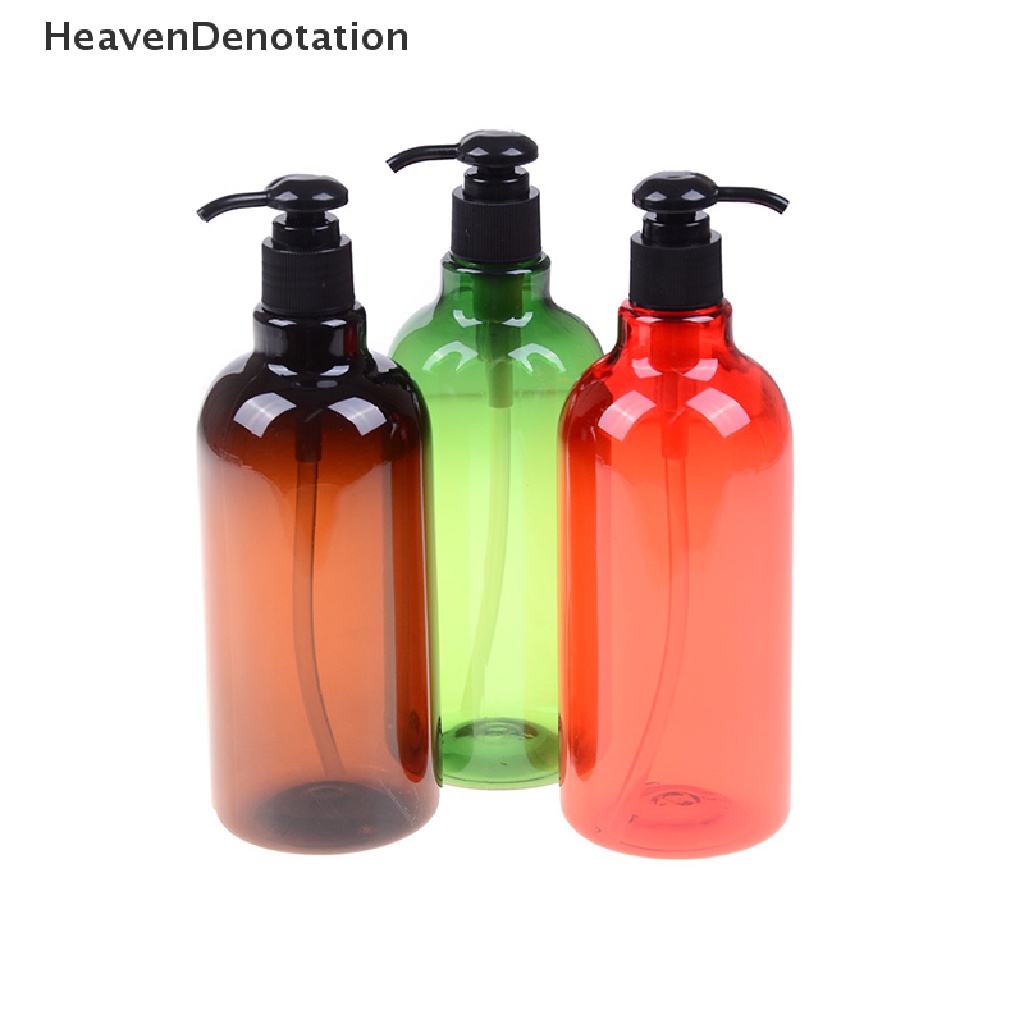 [HeavenDenotation] Plastik 500ML Hand Pump Kamar Mandi Dispenser Cairan Botol Shampoo HDV