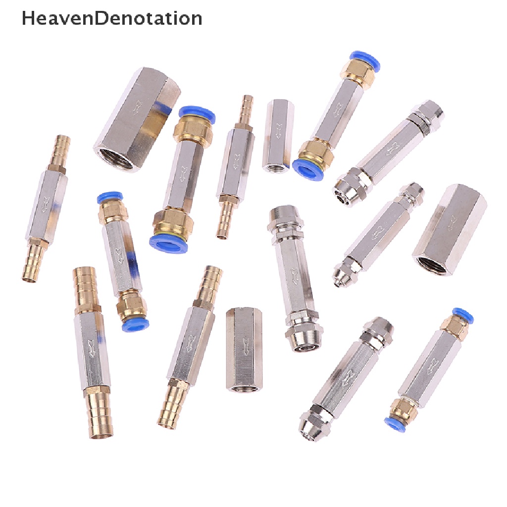 [HeavenDenotation] Pneumatic Check Valve OD Selang One Way Valve Air Kompresor Pipa Fitg Adapter HDV