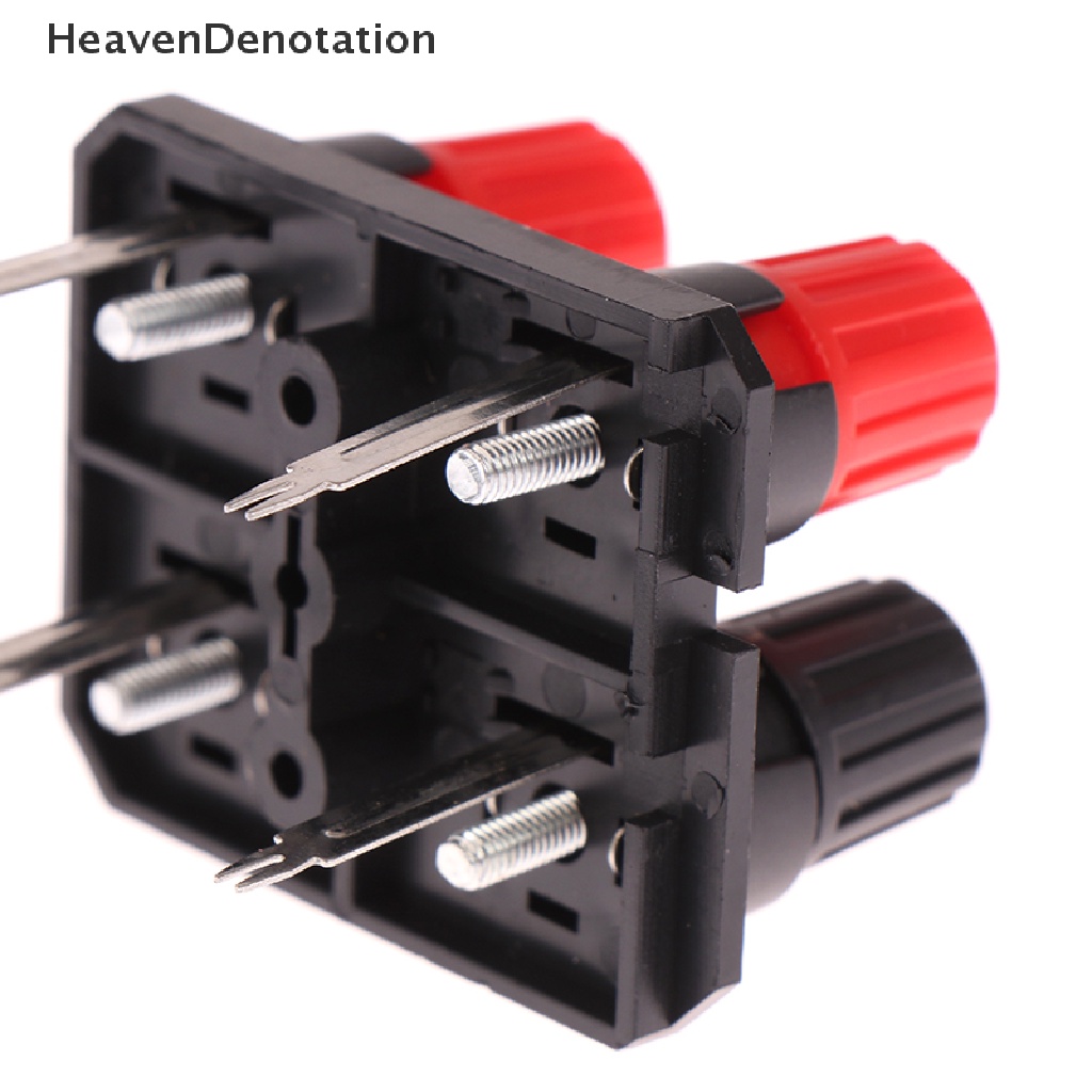 [HeavenDenotation] 2pc Jack Pisang Eksternal 4Pin Speaker Amplifier Wire Clip Socket WP4-10 Terminal HDV