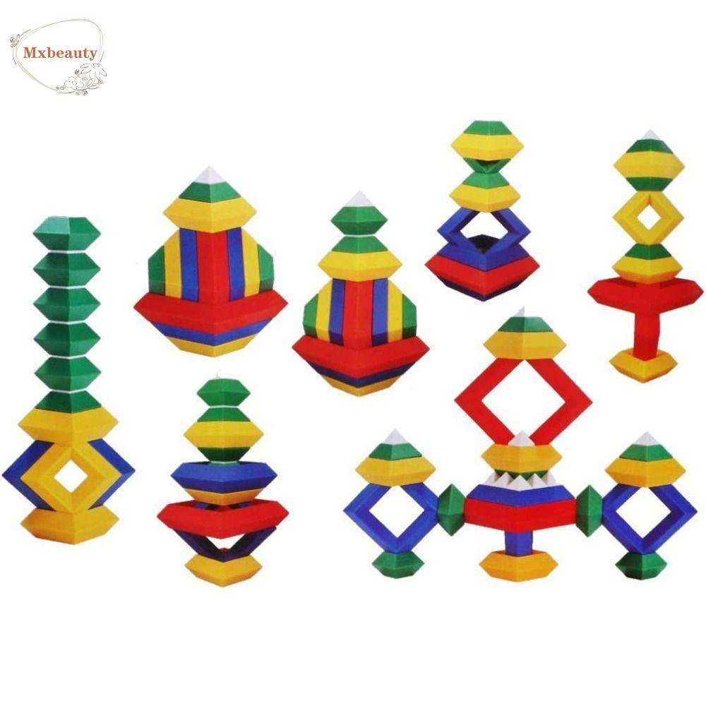 Mxbeauty Piramida Blok Bangunan Set Anak Hadiah Anak Piramid Manusia 3D Puzzle Mainan Kecepatan Kubus Set Menara Mainan Edukasi Blok Bangunan Square Building Block Toys