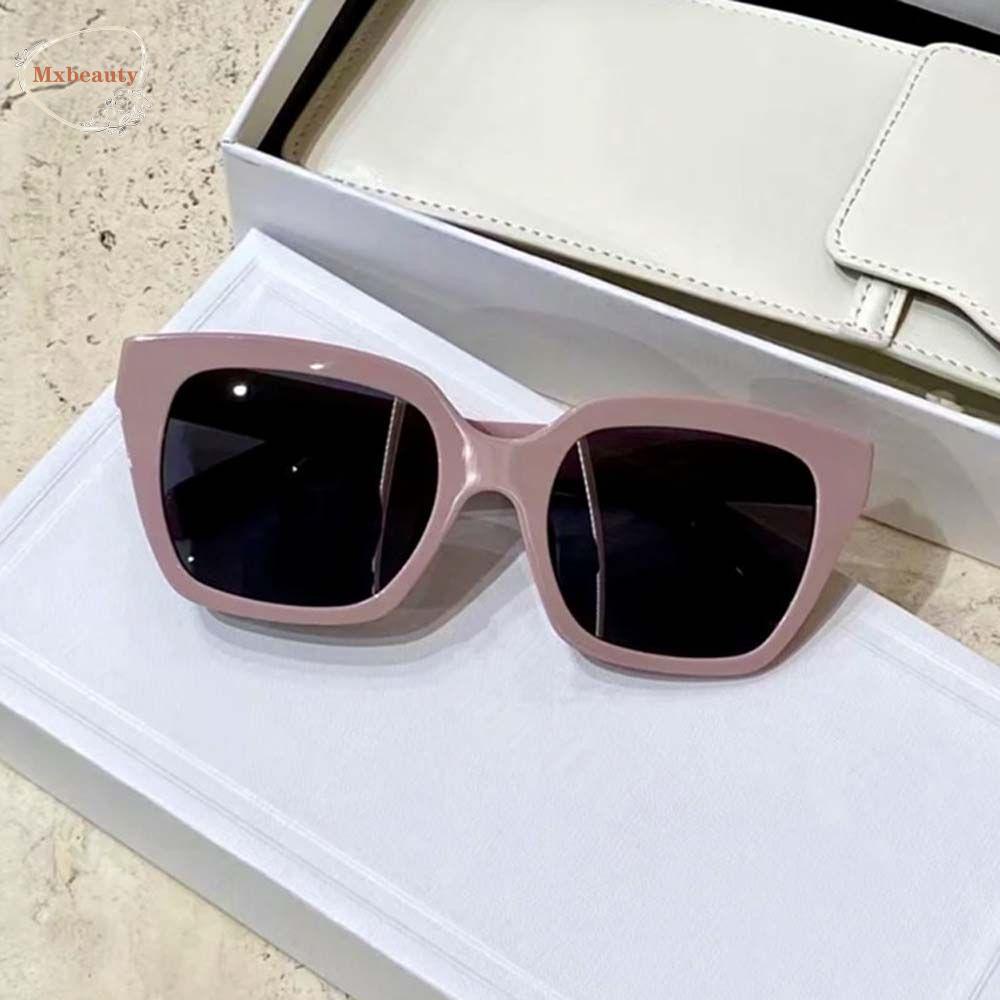 Mxbeauty Kacamata Hitam Persegi Kepribadian Punk Hip Pop Anti UV Bingkai Besar UV400 Klasik Gaya Korea Sunglasses