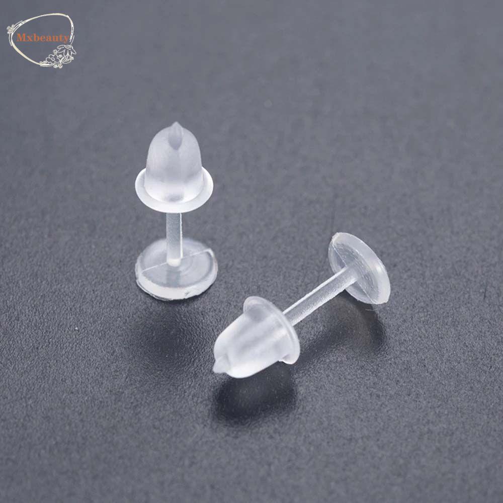 Mxbeauty Plastik Stud Earring Pad Invisible Transparan Membuat Perhiasan Pengganti Bagian Perhiasan Ear Post