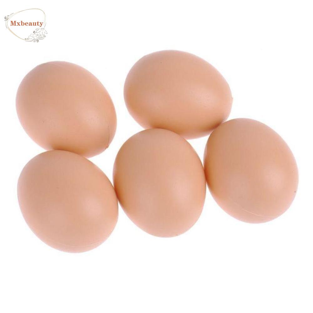 Mxbeauty 5Pcs Telur Buatan 5Pcs/set Pembibitan Hadiah Liburan Perlengkapan Pesta Hen Unggas Menetas Pembibitan Diy Lukisan Simulasi Hen Easter Egg