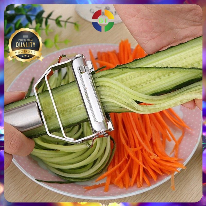 Pisau Pengupas Buah Sayur Peeler Multifunction Silver