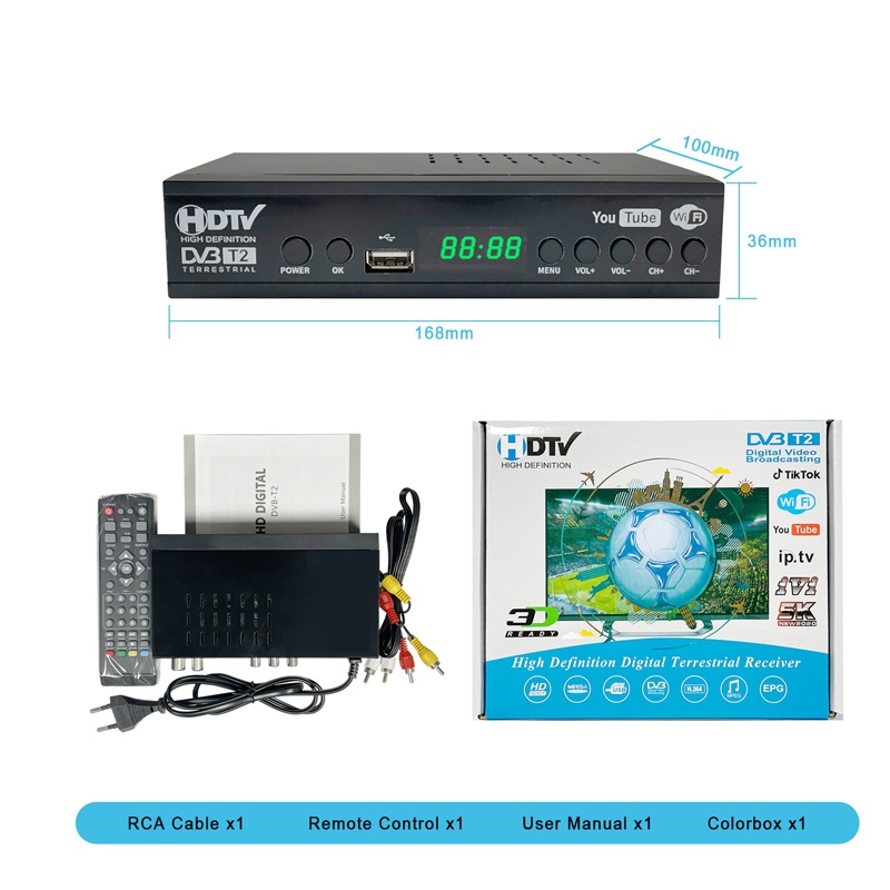 DVB-T2 Set Top Box STB Aldo Brand New Full HD Siaran TV Digital Receiver STB Wifi Bisa Youtube