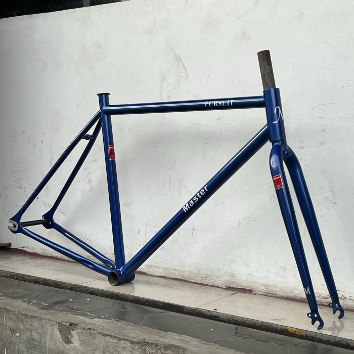 FRAME FIXIE CLASSIC MASTER PURSUIT 53 BIRU KLASIK CROMOLY 700C FIXED