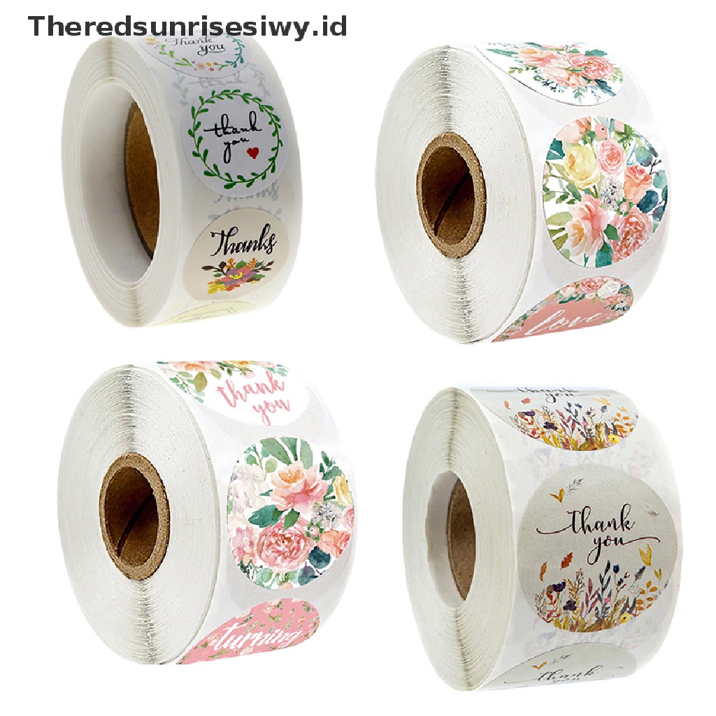 # Kado Mom &amp; PAPA DIY # 500pcs/roll Stiker Thank You Untuk seal label scrapbooking Kraft er Baking J~