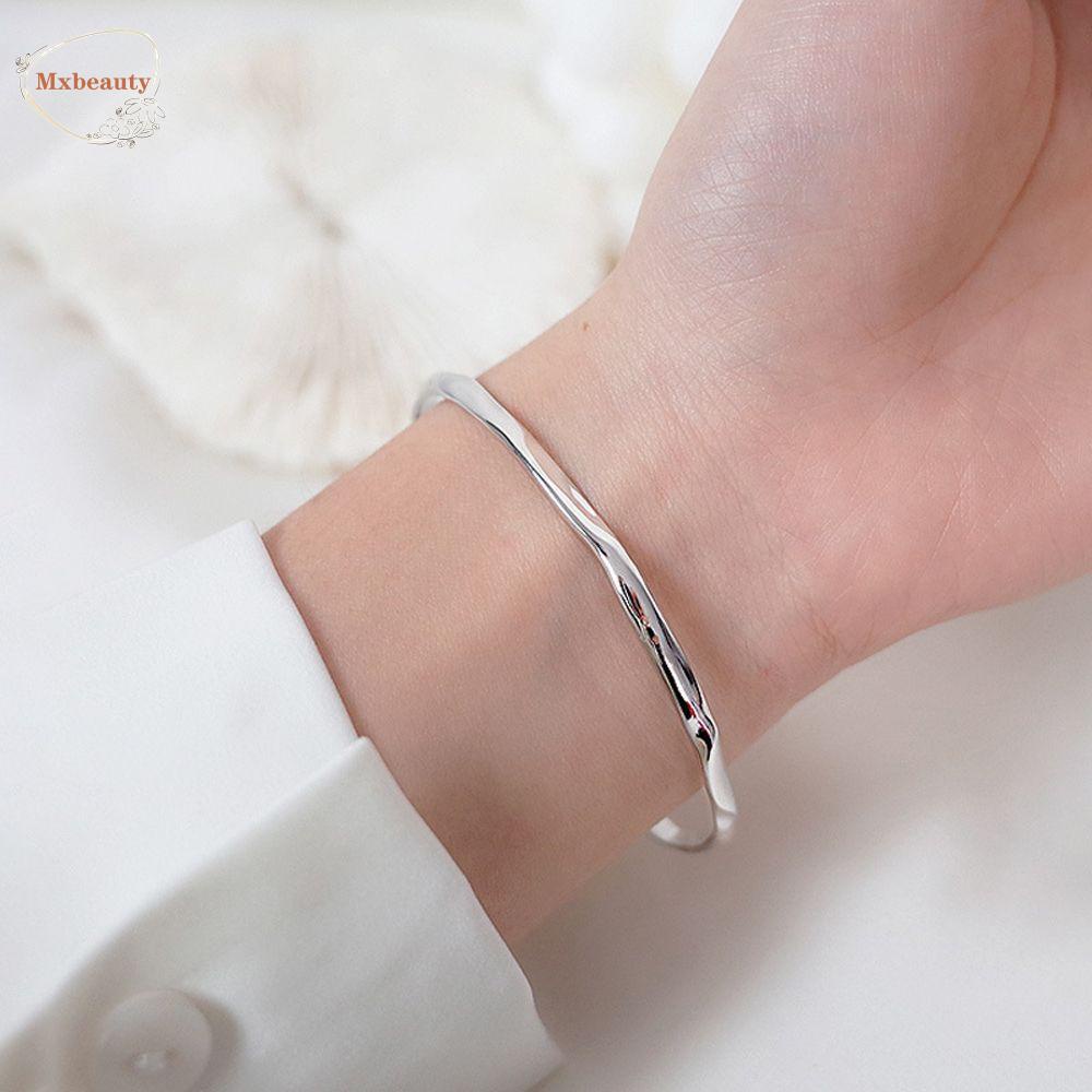 Mxbeauty Wanita Open Bangle Fashion Adjustable Halus Cekung-convex Cewek Manset Bangles