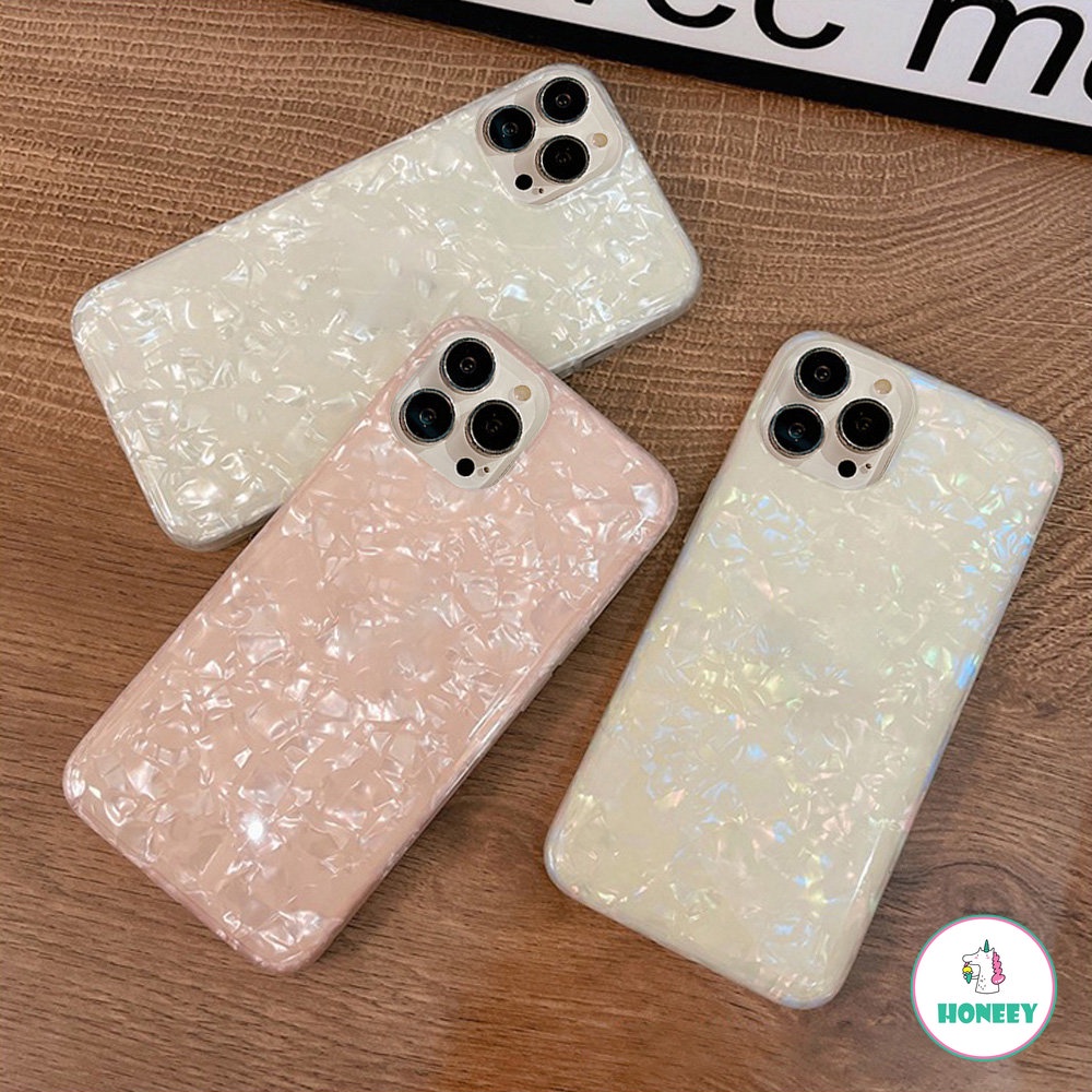 IPHONE Case Motif Cangkang Glitter Dream Untuk Iphone14 12 11 13 Pro Max XR XS Max X8 7 Plus Cover Silikon Lembut Untuk Iphone12 Pro