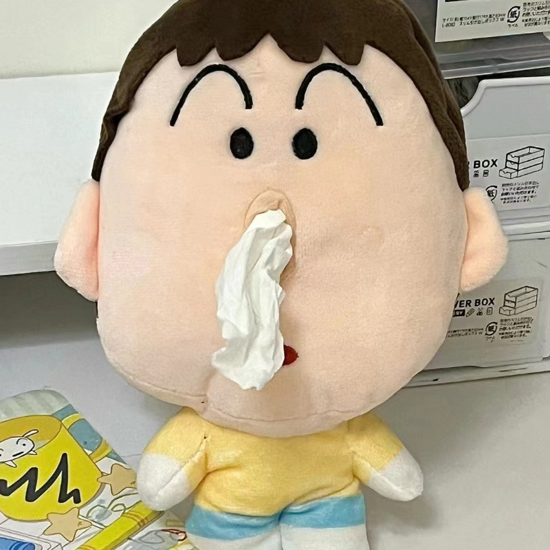 Crayon Shin-chan Tas Pasangan Liontin Kreatif Kotak Kertas Boneka Gantungan Kunci Kartun Lucu Aksesoris Mainan Mewah