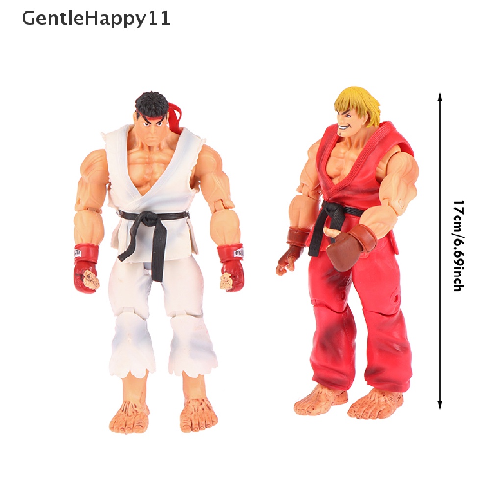 Gentlehappy Kawaii Street Fighter Anime Action Figure PVC Mainan Lucu Berdiri Hoshi Ryu Ken Masters Boneka Dekorasi Kamar Hadiah id