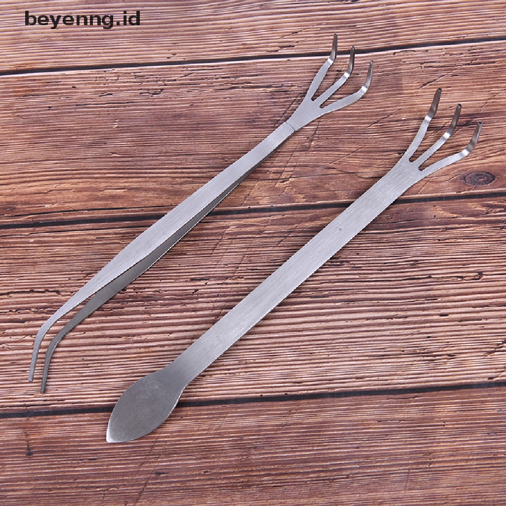 Beyen Alat Berkebun Stainless Steel 2in1 Akar Garu Spatula Pinset Garden ID