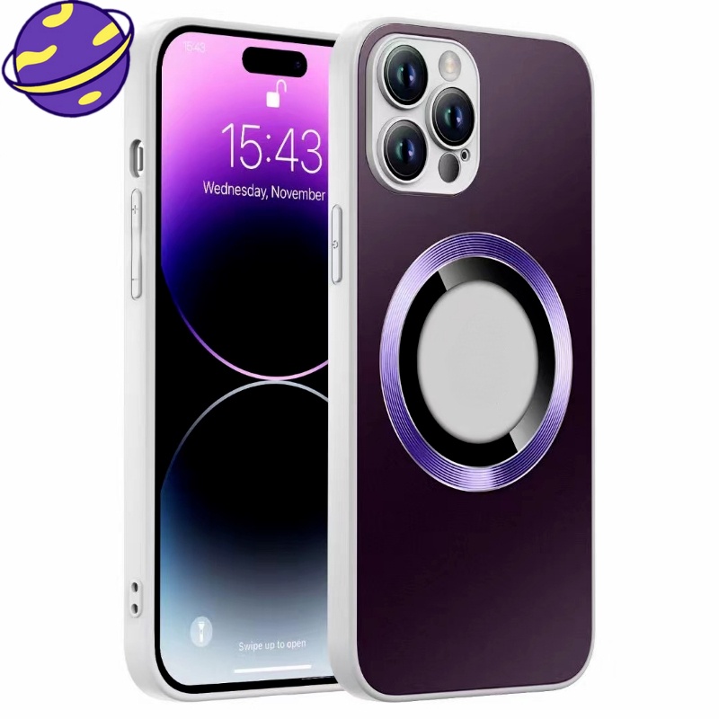 IPHONE High End AG Hollow Magnetic Suction Cover Pelindung Cocok Untuk Iphone14 13 12 11 Pro Max Cakupan Penuh Lensa Film Bisnis Gaya Case