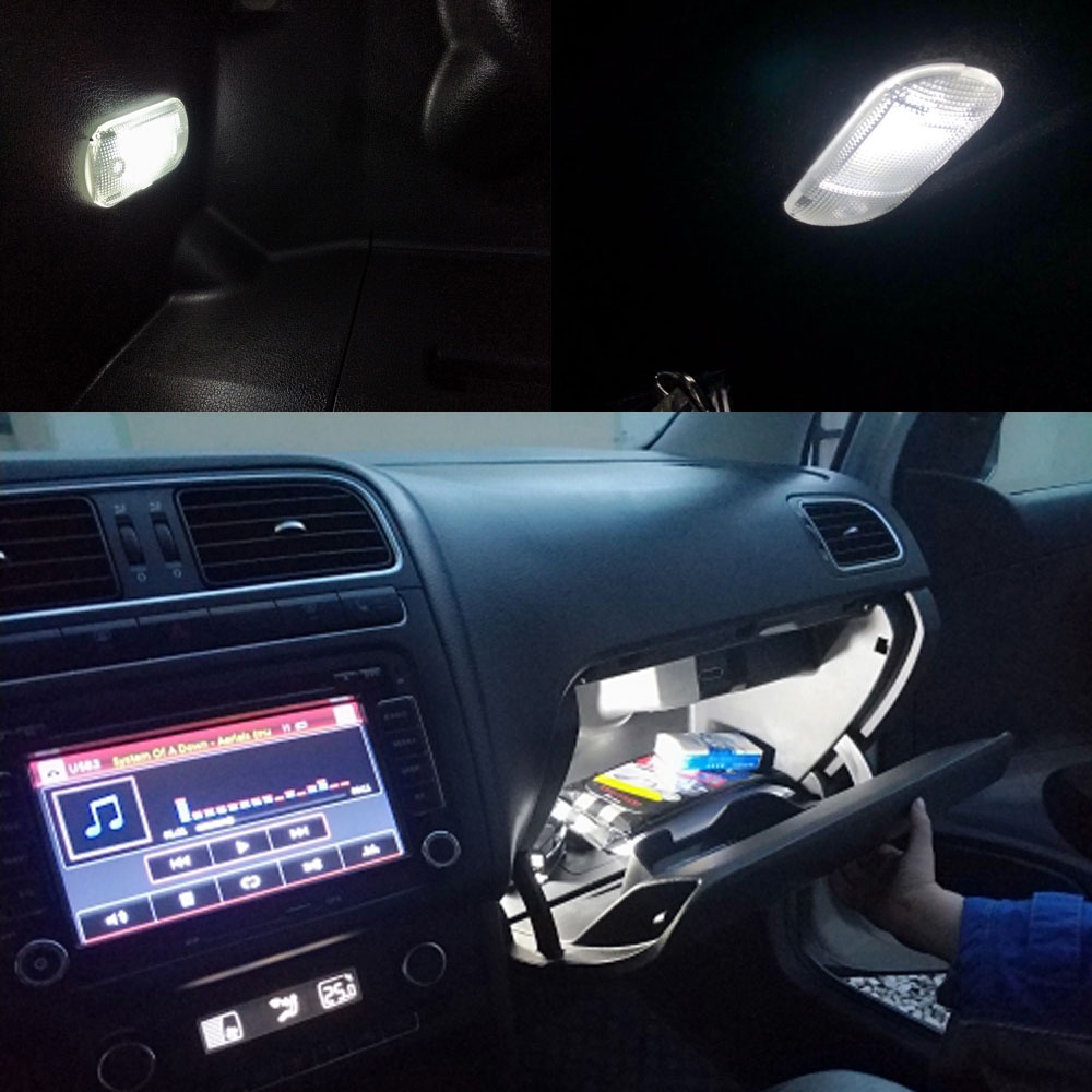 2pcs Putih Lampu Kotak Sarung LED Untuk VW Bettle Bora Varian Caddy Golf Suran Spacefox Touran Touareg Untuk Skoda Fabia Octivia Superb Yeti