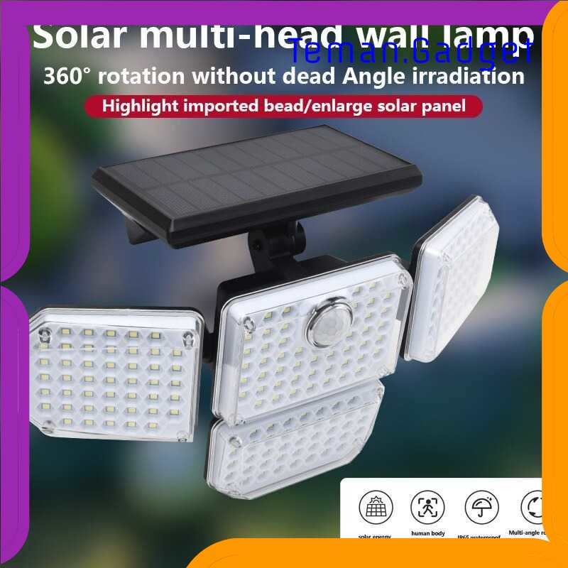TG - LMP RUOCLN Lampu Dinding Solar PIR Sensor Waterproof 182 LED Cool White - RCN182