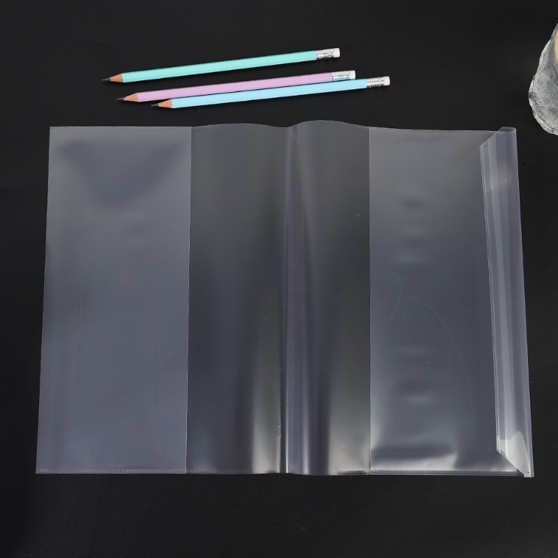 10pcs/set Transparan Self-Adhesive Tahan Air Buku Kasus A4/22K/16K Halus Sederhana PP Buku Teks Lengan Pelindung Alat Tulis Siswa Perlengkapan Sekolah
