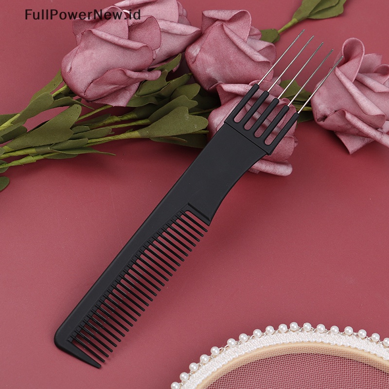 Power 1x Sisir Rambut Gigi Dua Sisi Barber Salon Sisir Ekor Baja Hairdressing ID