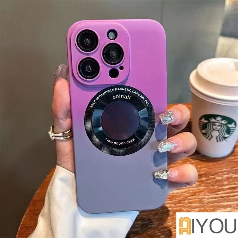 Luxury Gradient Colors Premium Iphone 14 13 11 12 Pro Max case Pelindung Lensa Kamera hard shock case Magsafe Magnetic case Untuk iPhone 14 Pro Max Plus case