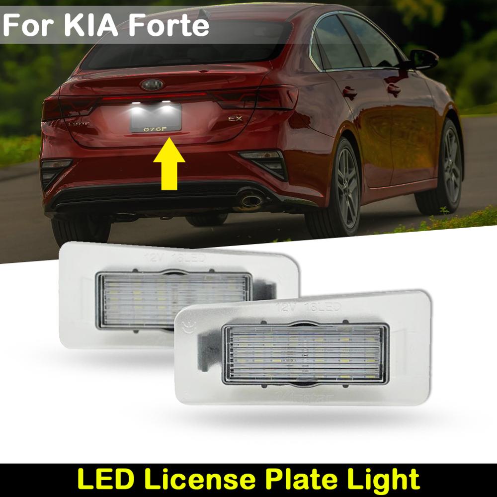 2pcs Lampu Plat Nomor Plat LED Belakang Mobil Putih Lampu Untuk Kia Forte Sedan Hatchback 2011-2018