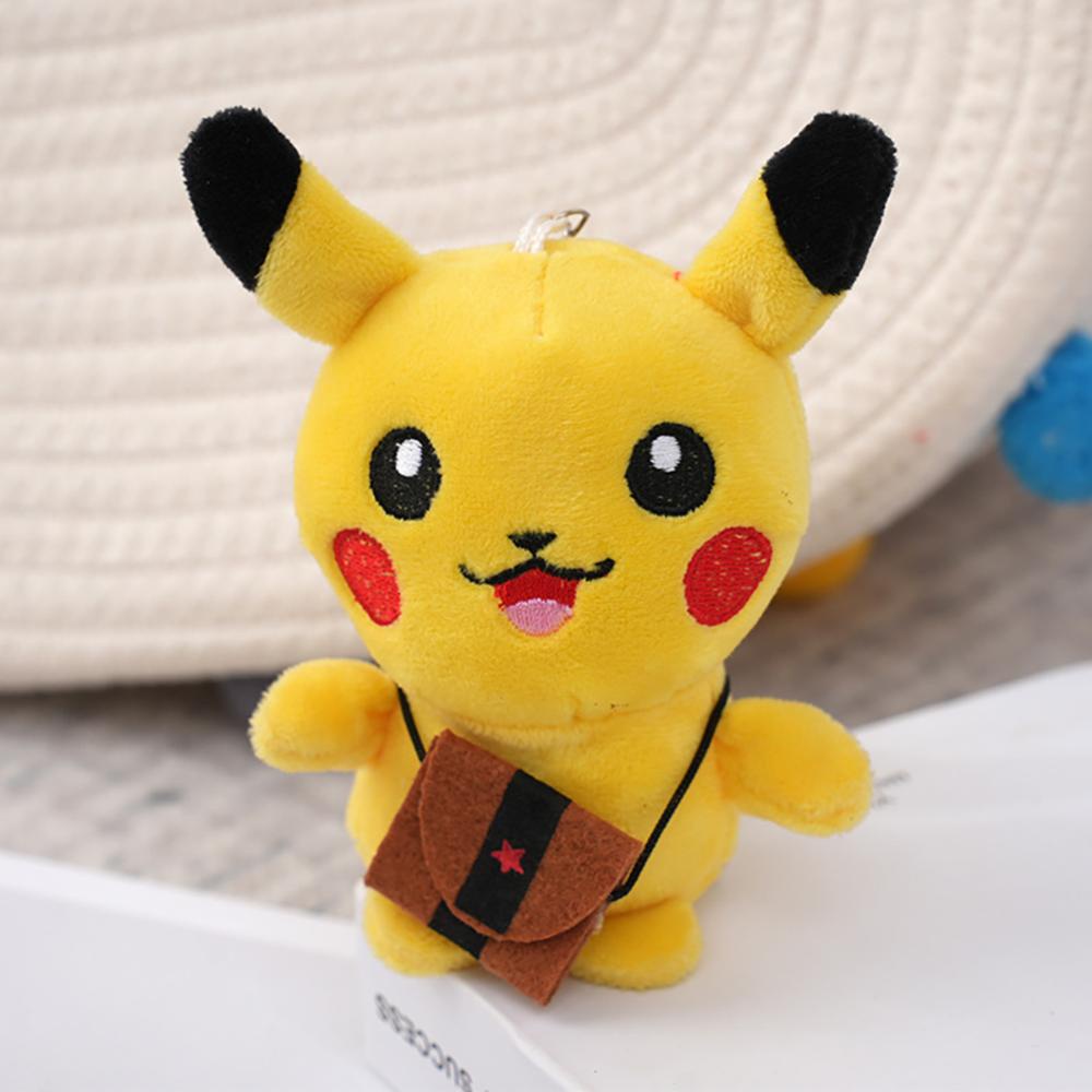 Timekey 1PC 13cm Lucu Pokémon Mainan Mewah Gantungan Kunci Indah Tas Ransel Liontin Pikachu Keyrings Dekorasi Gantungan Kunci Mainan Mewah U2Z6