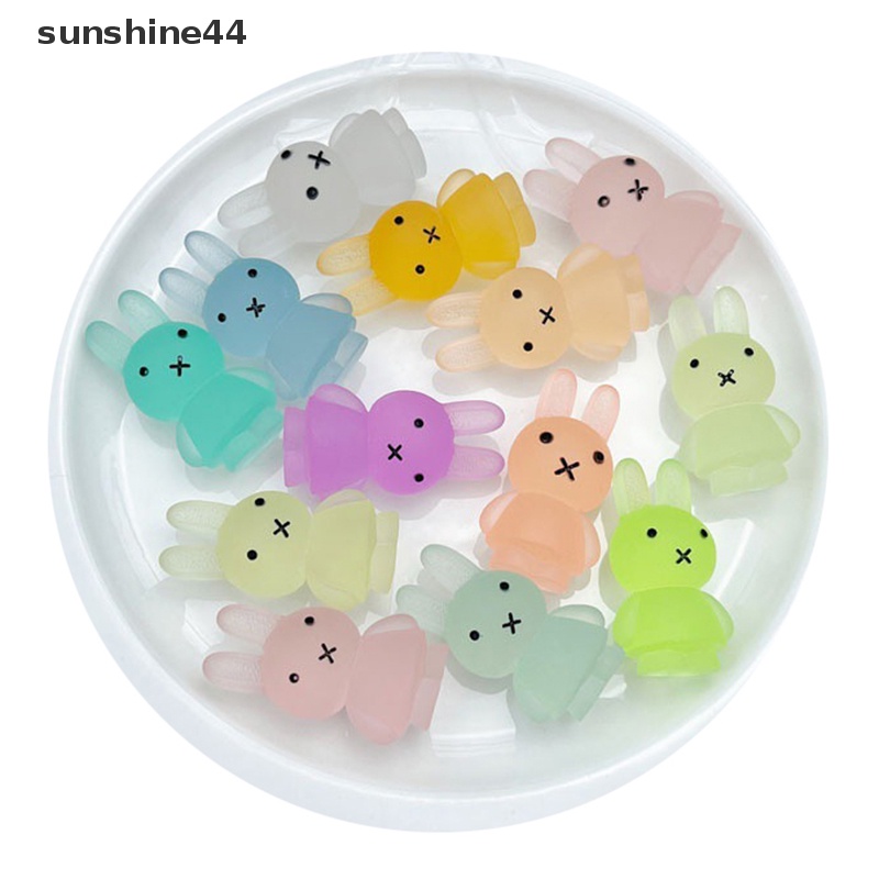 Sunshine 5Pcs Patung Kelinci Bercahaya Glow In The Dark Bunny Figure Ornaments Craft ID