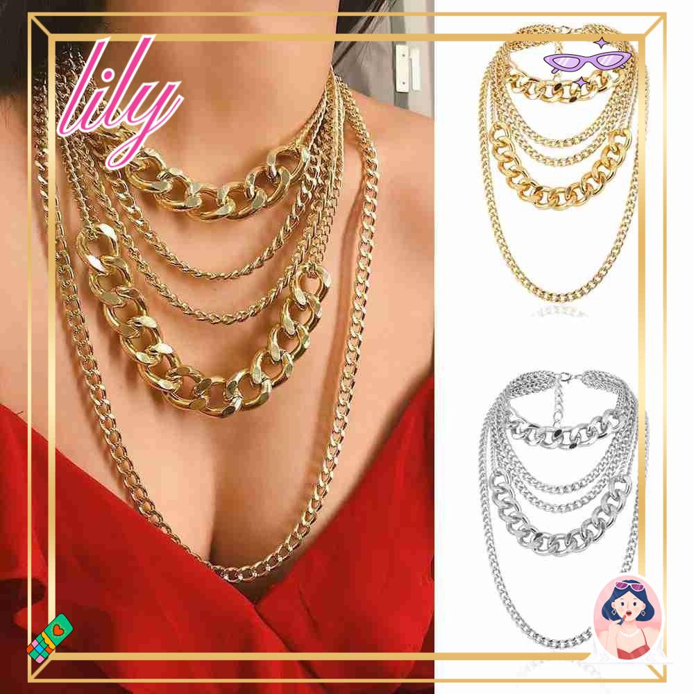 Lily Punk Kalung Vintage Pesona Hadiah Pesta Perhiasan Aksesoris Wanita Jewelry