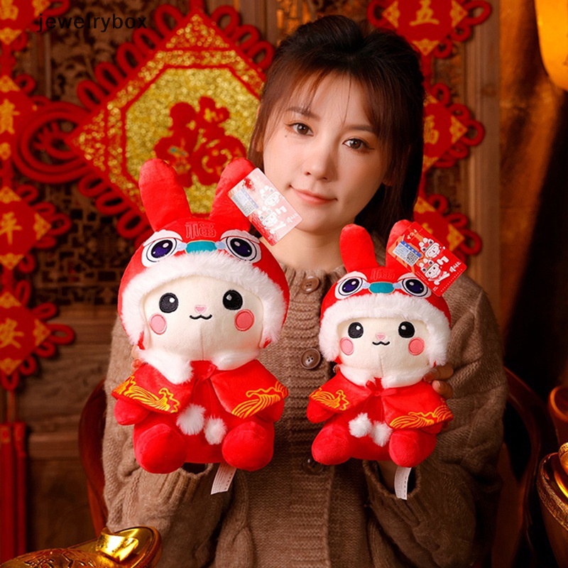 [jewelrybox] 20cm 2023tahun Baru Gaya Cina Kelinci Mainan Mewah Kelinci Beruntung Boneka Boneka Butik