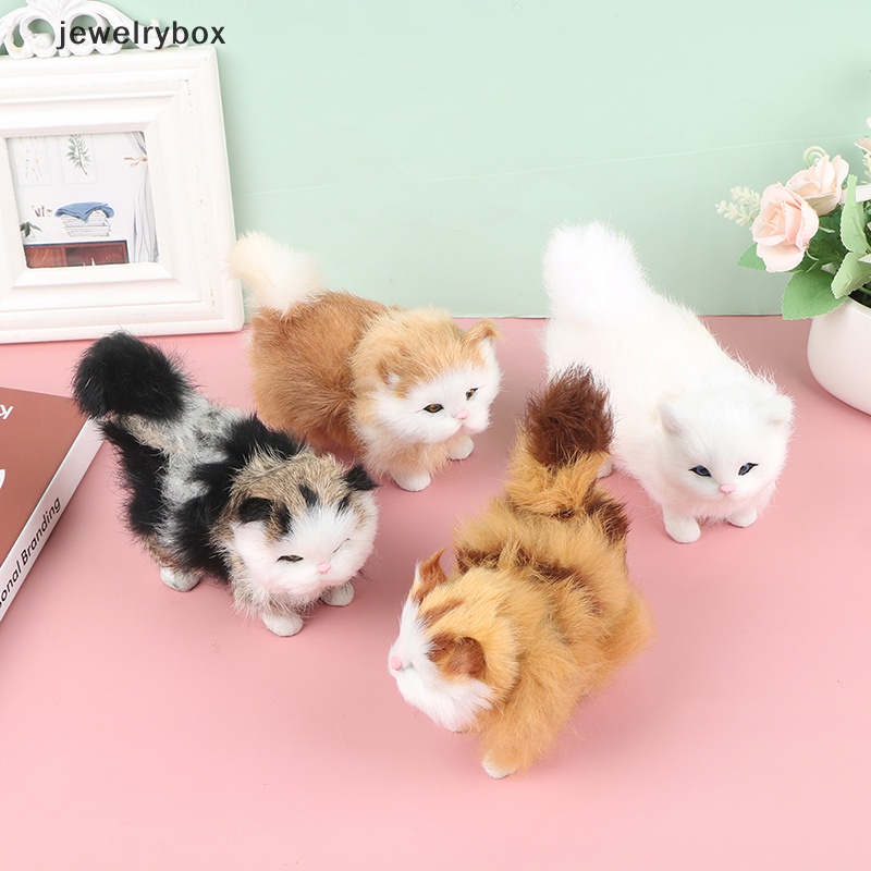 [jewelrybox] Rabbit hair Plush Cat Mainan Anak Boneka Kucing Boneka Bayi Mainan Hadiah home Decor Boutique