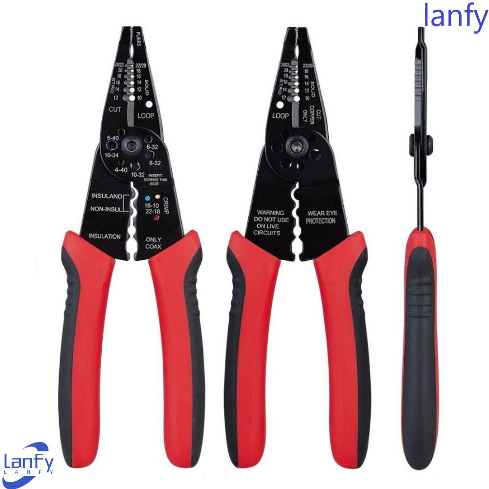 Lanfy Tang Kupas Kabel Multifungsi Tajam Automatic Stripping Wire Cutter Tang Alat Perbaikan Tukang Listrik Wire Crimping Stripper