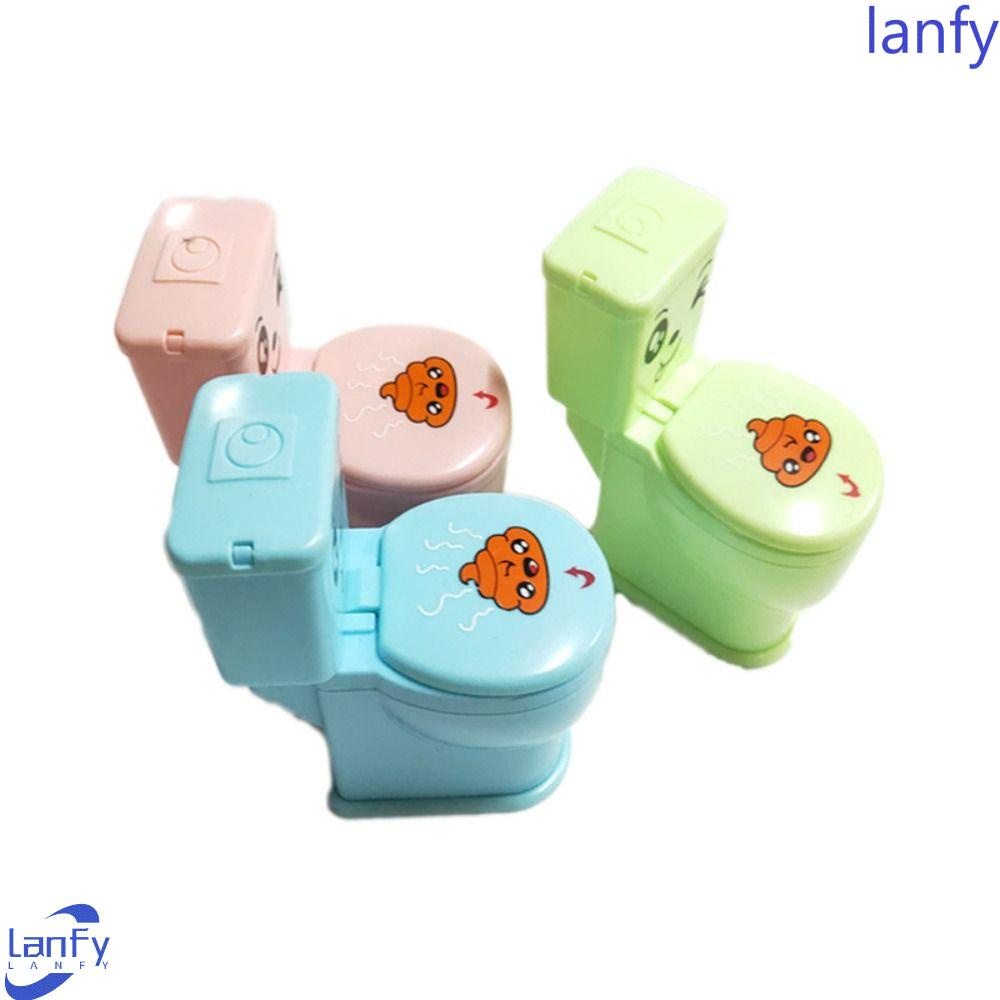 Lanfy Mini Sprinkler Toilet Mini Anak Hadiah Gimmicks Dan Canda Menembak Air Toilet April Mop Day Aksesoris Rumah Boneka Semprotan Air Trik Mainan