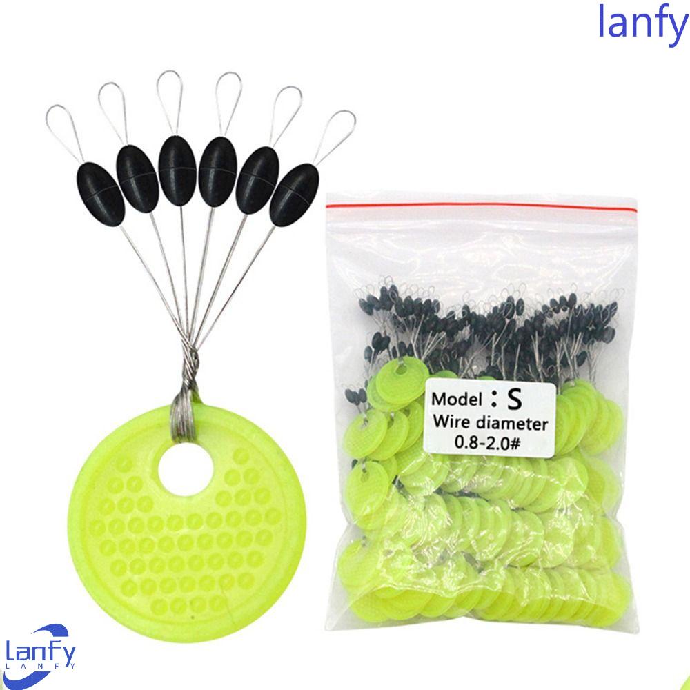 Lanfy Memancing Kacang Luar Angkasa 600 Pcs Alat Nelayan Untuk Memancing Lalat Hitam Oval Stopper Hitam Silinder Pelampung Memancing Kacang Mancing Pelampung