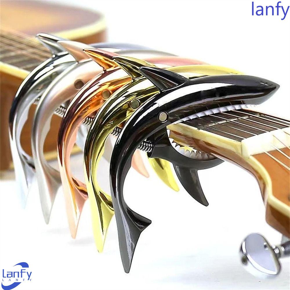 Lanfy Gitar Capo Aksesoris Gitar Alat Musik Zinc Alloy Acoustic Tuner Gitar Listrik Metal Hiu Capo