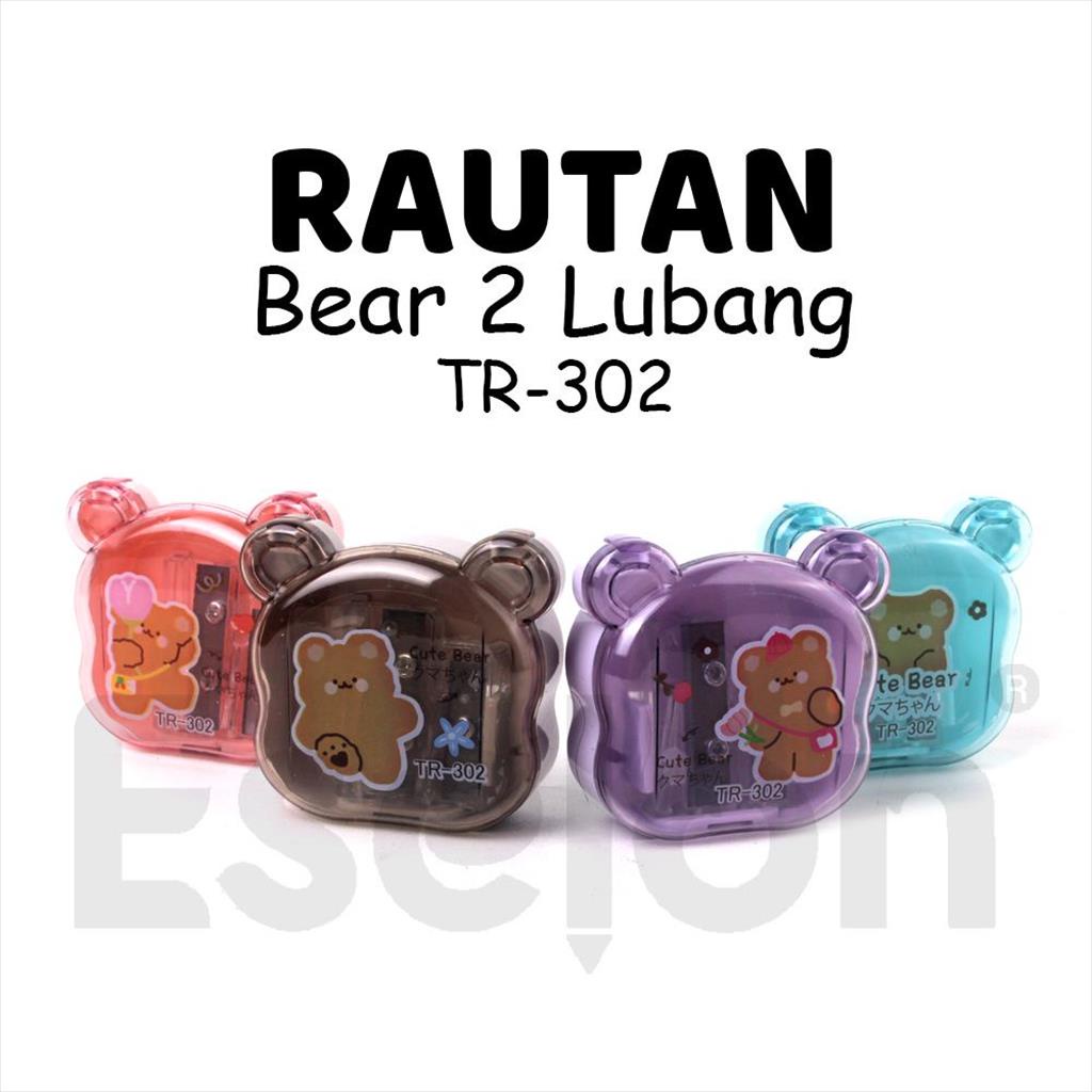 

1pcs Serutan Bear 2 Lubang TR-302 / Serutan Fancy Karakter