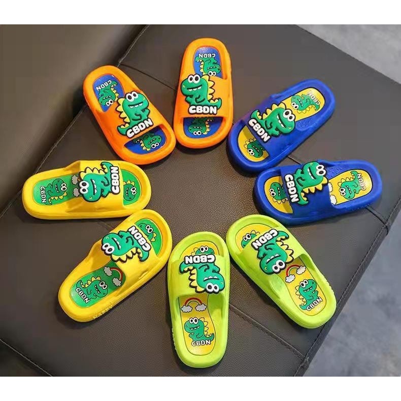 GROSIRTAS LV0297 Sandal Dino CBDN Anak Import Cute Sandal Anak Laki-laki/Perempuan Selop Karet Softy