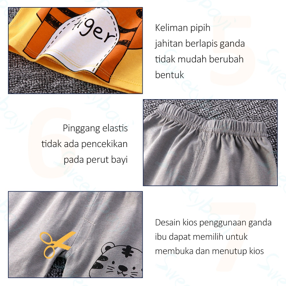 Sweetybayi Baju setelan bayi 0-2thn Setelan pendek anak karakter