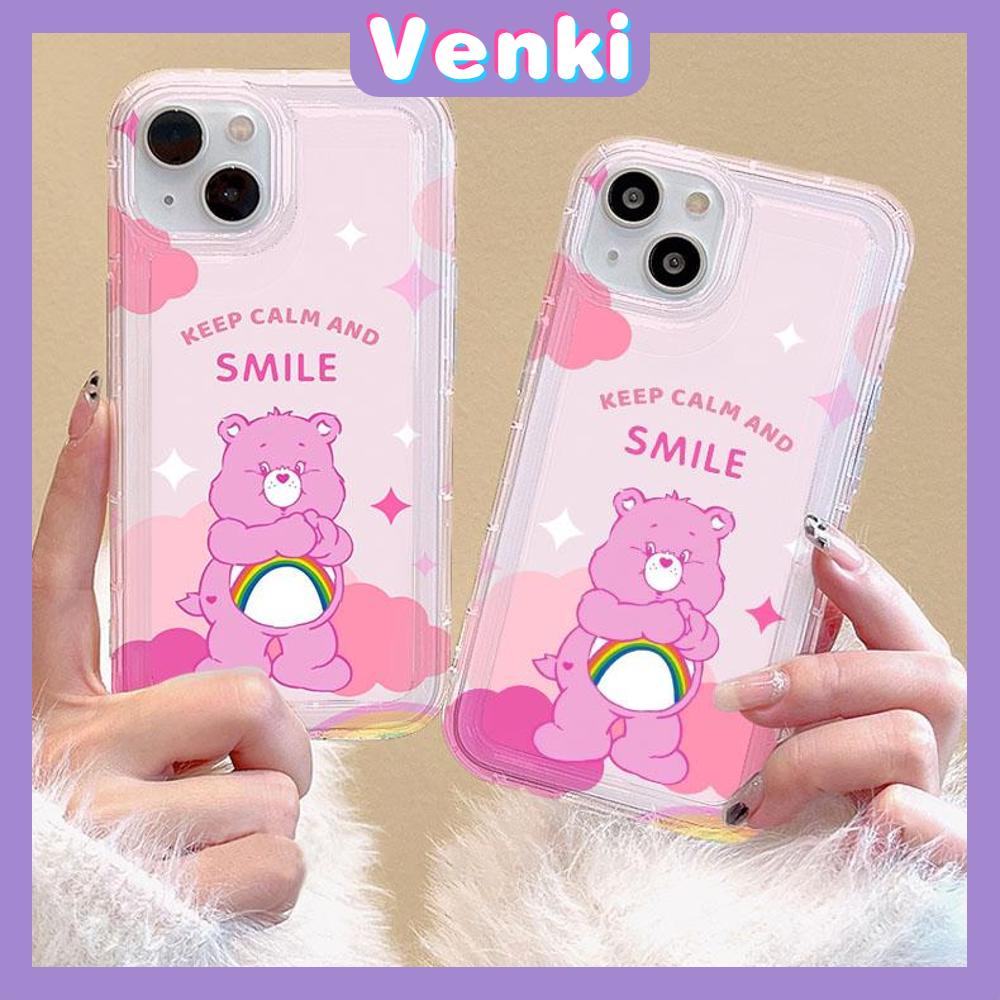 VENKI -For iPhone 11 iPhone Case Clear Case TPU Soft Case Airbag Shockproof Cute Cartoon Bear Compatible with iPhone 14 13 Pro Max iPhone 12 Pro Max 11 7Plus 6Plus XR xs max 7 8