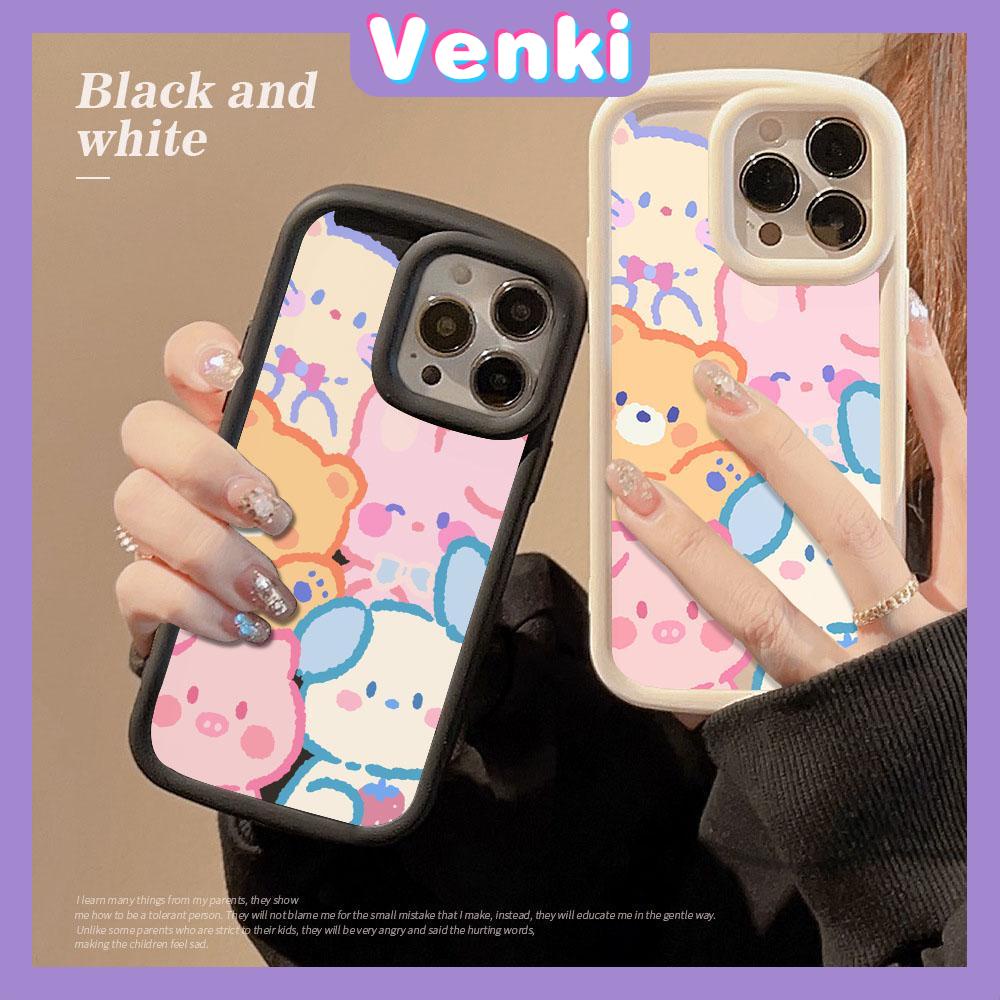 VENKI - For iPhone 11 iPhone Case Black Glossy TPU Soft Case Shockproof Protection Camera Cute Dog Compatible with iPhone 14 13 Pro max 12 Pro Max 11 xr xs max 7Plus 8Plus