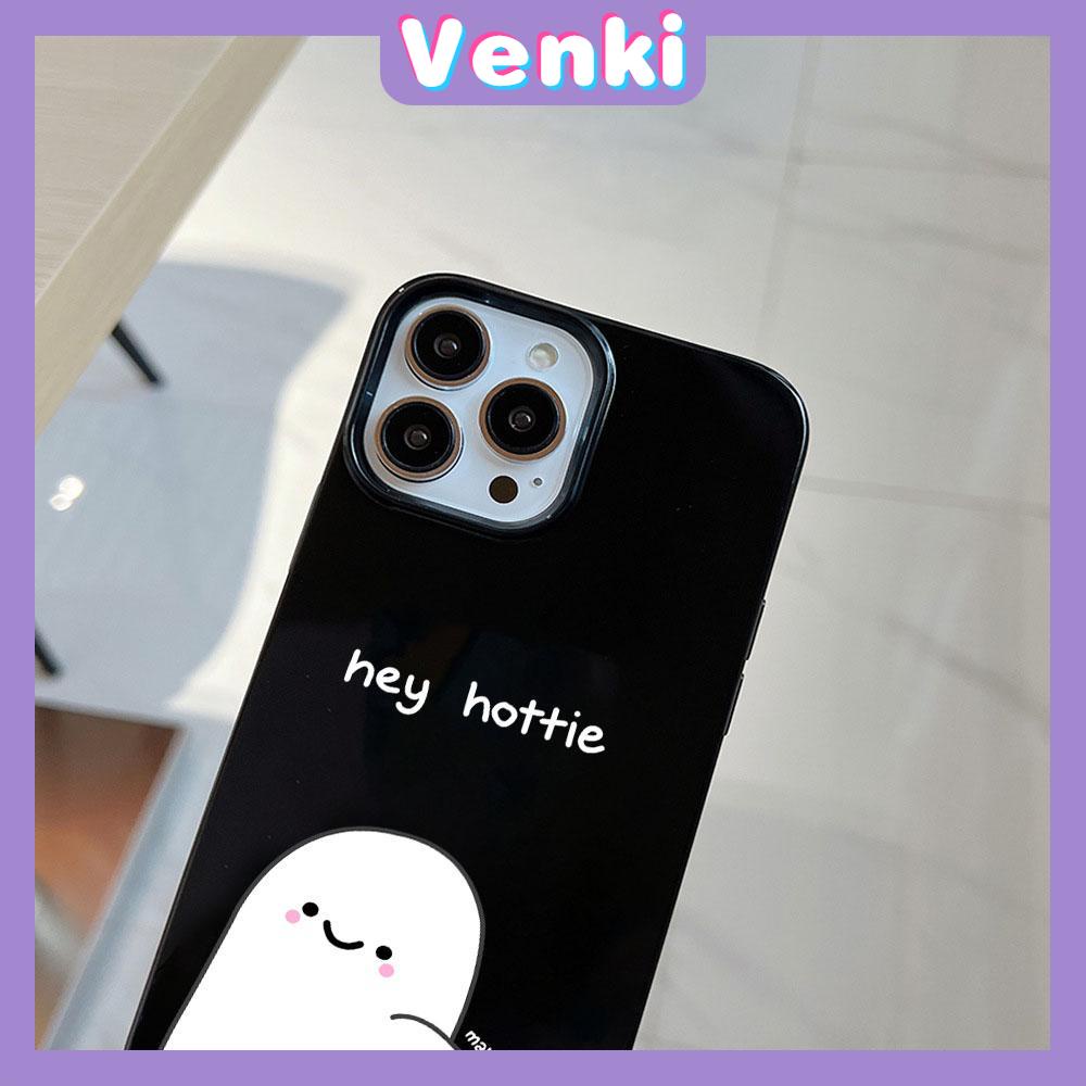 VENKI - For iPhone 11 iPhone Case Pink Glossy TPU Soft Case Shockproof Protection Camera Cute Cute Rabbit Compatible with iPhone 14 13 Pro max 12 Pro Max xr xs max 7Plus 8Plus