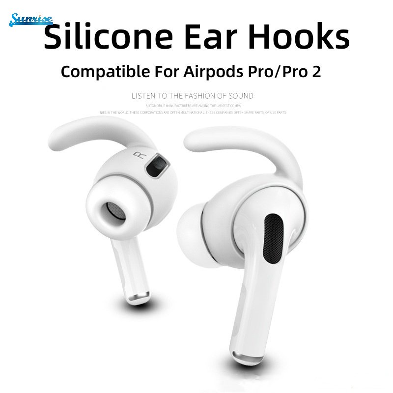 Earhook Silikon Lembut Earbud Tips Earphone Nirkabel Bluetooth Pengganti Anti Slip Ear Hooks Eartips Kompatibel Untuk Airpods Pro/Pro2