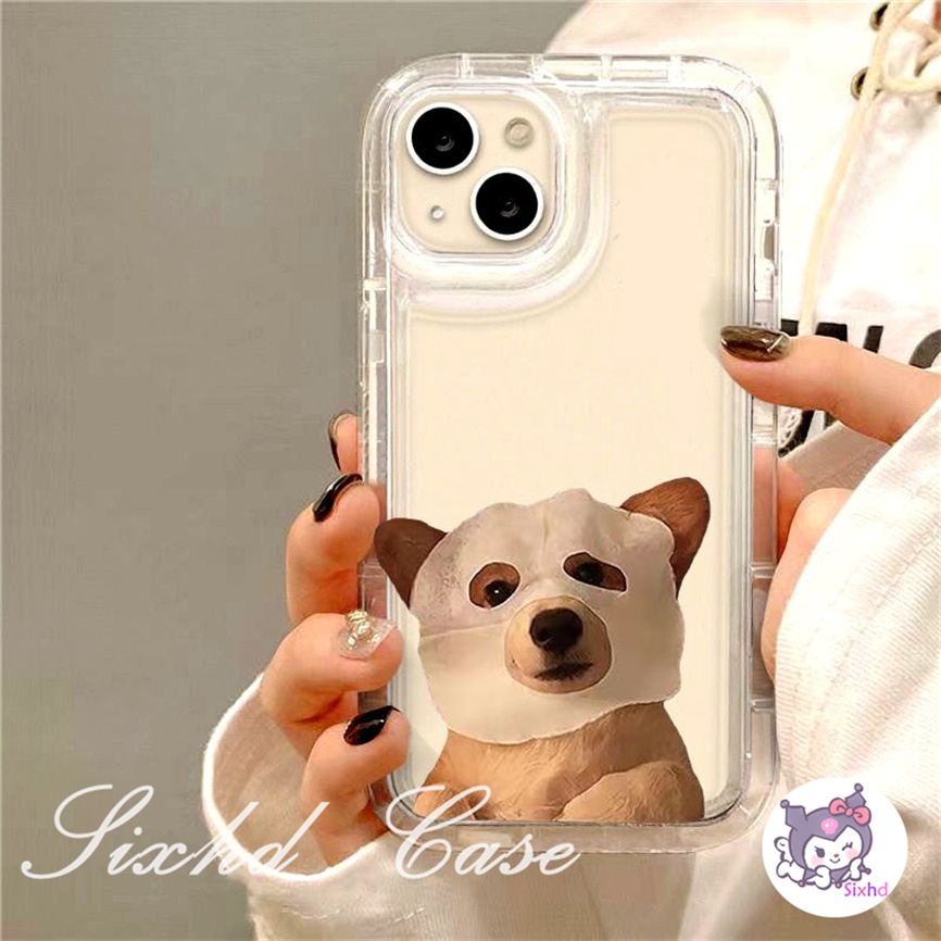 Untuk Redmi Note 12 11 11s 10s 9s 10Pro Redmi 12 12C 10C 11A 10A 9C 9T 9A A2 A1 Xiaomi 11 Lite Poco M3 X3Pro NFC Masker Wajah Kucing Lucu Anjing AirBag Case TPU Lembut Shockproof Cover Pelindung