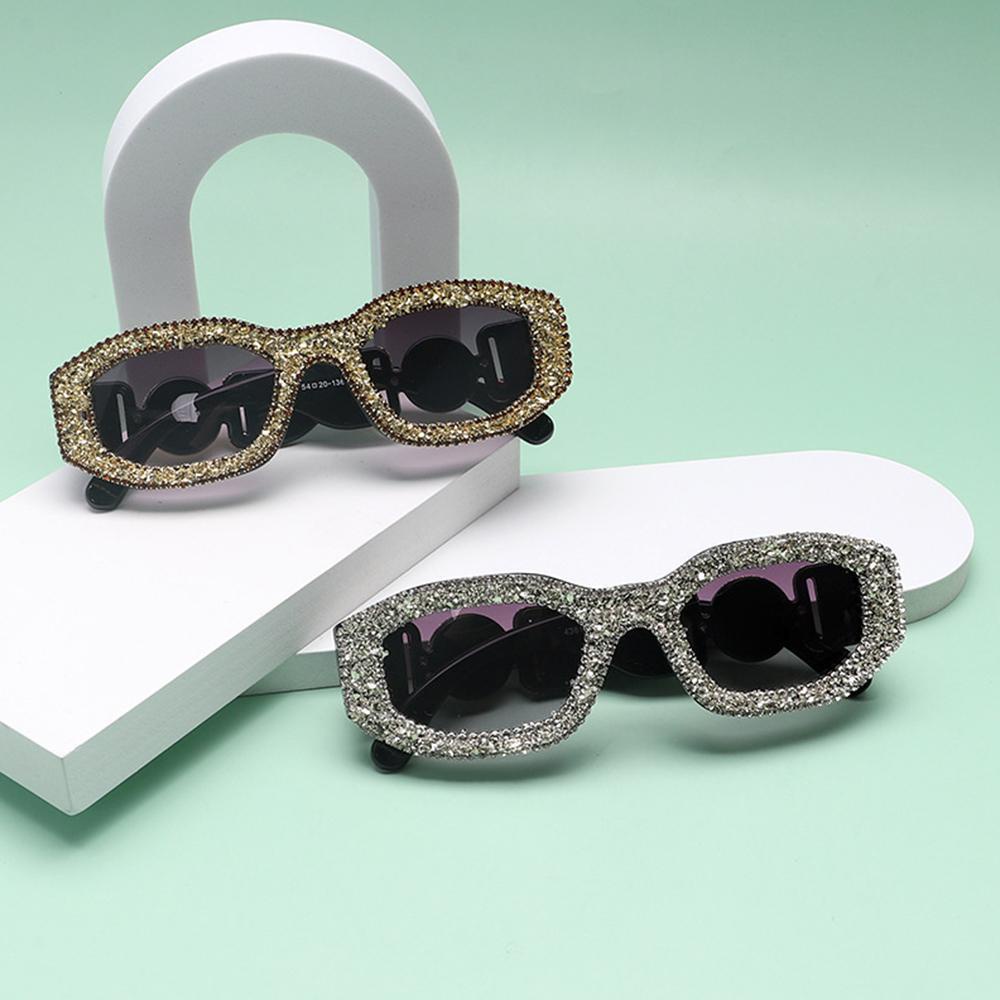 R-flower Diamond Sunglasses Travel Berlian Imitasi Bling Ladies Shades