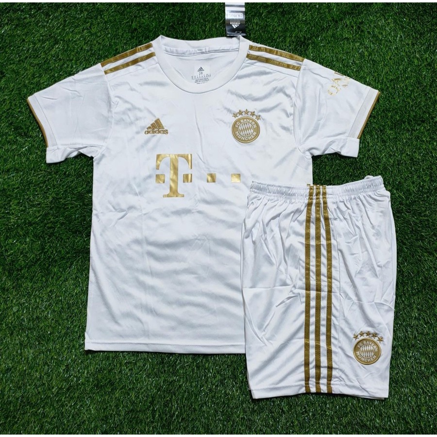 (COD) Jersey Kids Bayern Munchen Away 2022 2023 Grade Ori Import Setelan Baju Sepak Bola Anak Fullse