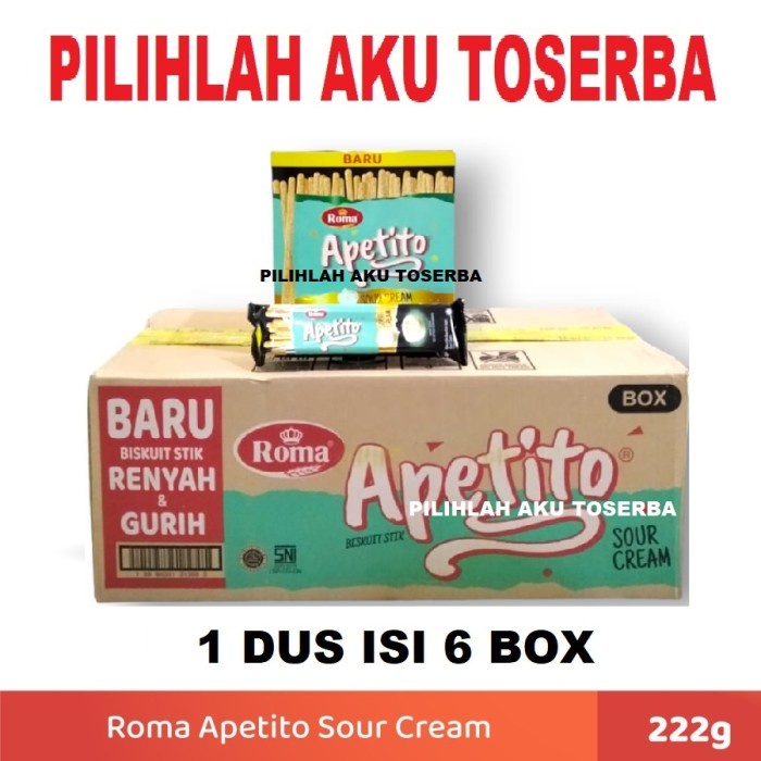 Biskuit Roma APETITO SOUR CREAM Box - ( HARGA 1 DUS )