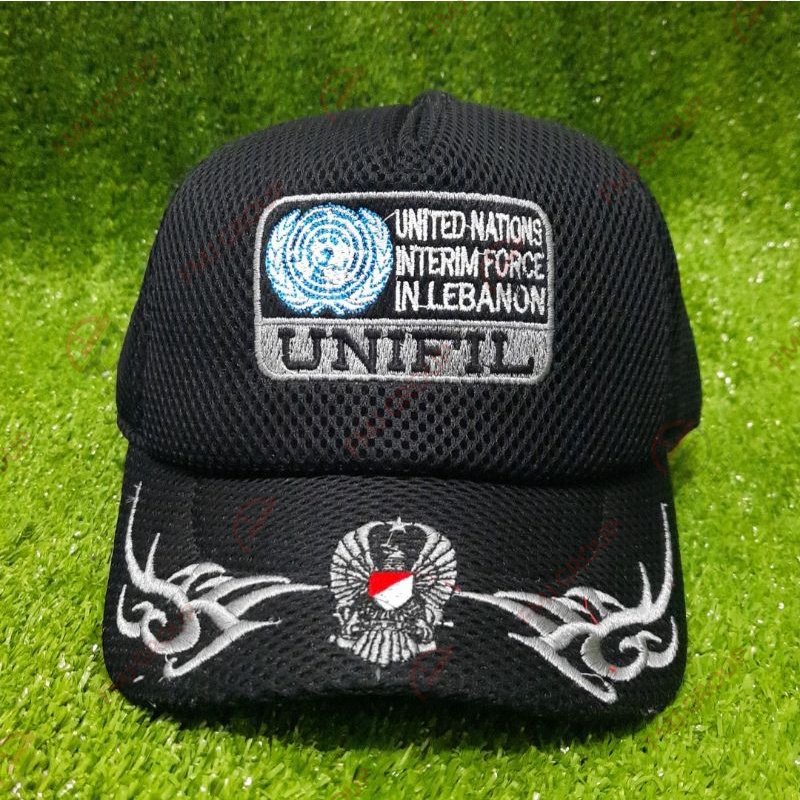 Topi Doublemesh PBB UN Topi Unifil Garuda Contingent United Nation Baseball Hat Mesh