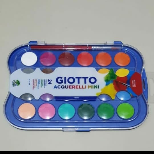 Cat Air Untuk Anak Giotto Acquerelli Mini 24 Warna