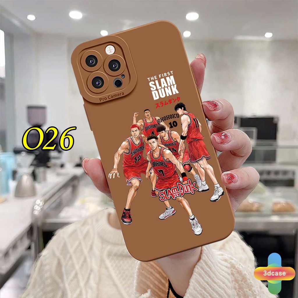 Compatible For Case IPhone 7 Plus 11 6 6S 8 Plus XR 11 12 13 PRO MAX X XS MAX Se 2020 6SPlus 7Plus 6Plus 8Plus XSMAX Cartoon SLAM DUNK Chocolate Color Case