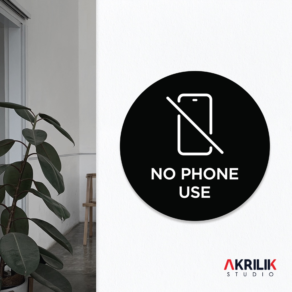 

Sign Board Akrilik No Phone Use Papan Acrylic Signage Tempel Dinding Tulisan Label Tanda Petunjuk Rambu Aklirik UV Print Himbauan Dilarang Menggunakan Handphone