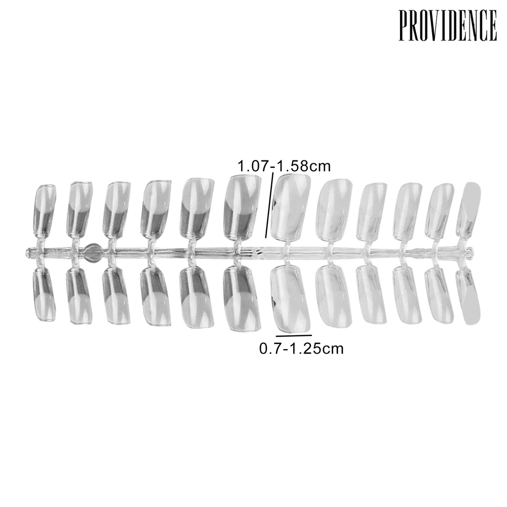 Providence 120 Pcs Tekan Pada Kuku Multi Bentuk Transparan Penuh Penutup Dapat Dilepas DIY Plastik Pre Shaped Ballerina Kuku Palsu Tips Perlengkapan Kuku